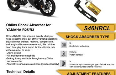 Ohlins Shock YA467 Yamaha R3